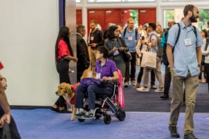 ASHG 2019 Attendee entering the Exhibit Hall