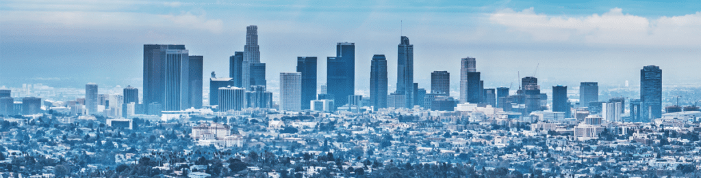 Los Angeles skyline at noon