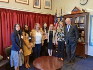 Kristen Lancaster, MD, (third from left) meeting with Rep. David Price (D-NC 4th District).