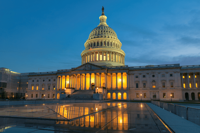 United States Capitol building in Washington DC, USA