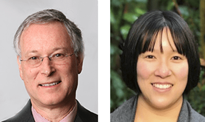 Bruce Korf, MD, PhD, Editor-In-Chief of AJHG and Jessica Chong, PhD, Deputy Editor of HGG Advances