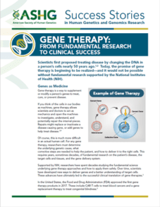 Cover to Gene Therapy Factsheet
