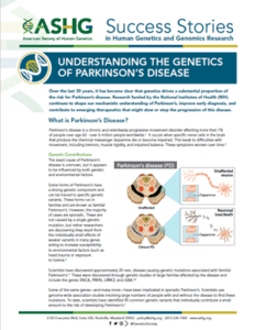Cover ASHG Parkinson's Disease Factsheet