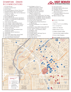 A map of hotels around the Colorado Convention Center. Please click to enlarge.