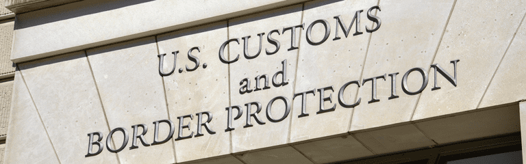 U.S. Customs and Border Protection sign